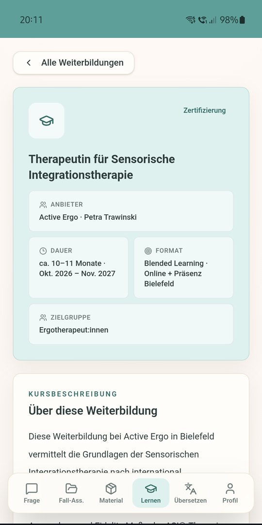 ErgoFlow Weiterbildungsangebote